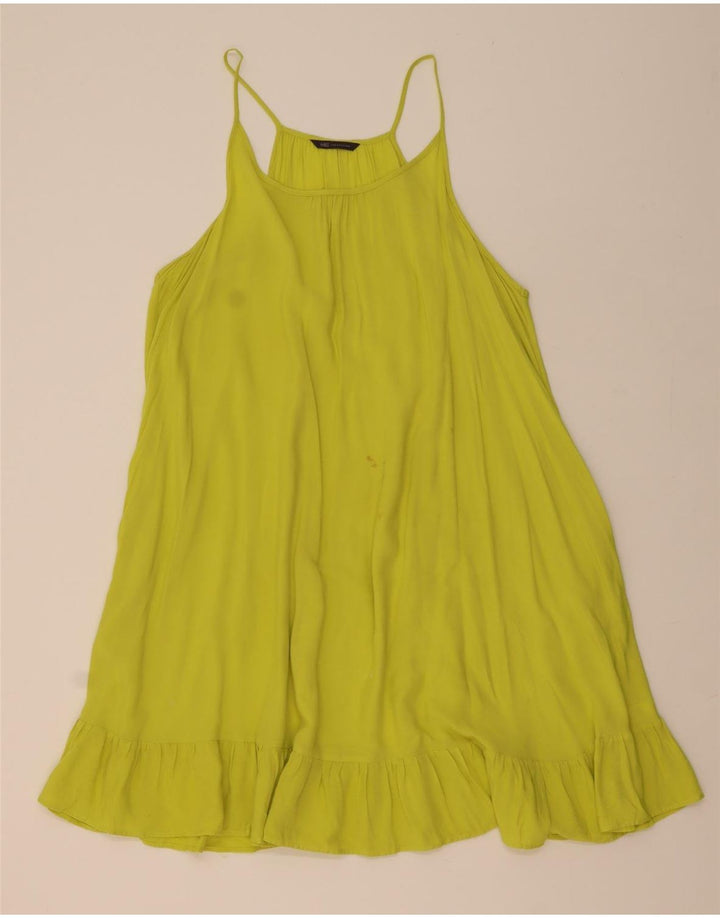 MARKS & SPENCER Oversized teltkjole til kvinder UK 16 Stor gul viskose