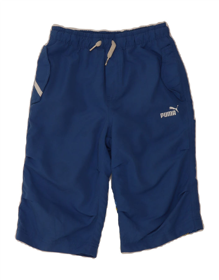 PUMA Boys Graphic Bermuda Sport Shorts 7-8 Years  Blue Polyester Vintage Puma and Second-Hand Puma from Messina Hembry 
