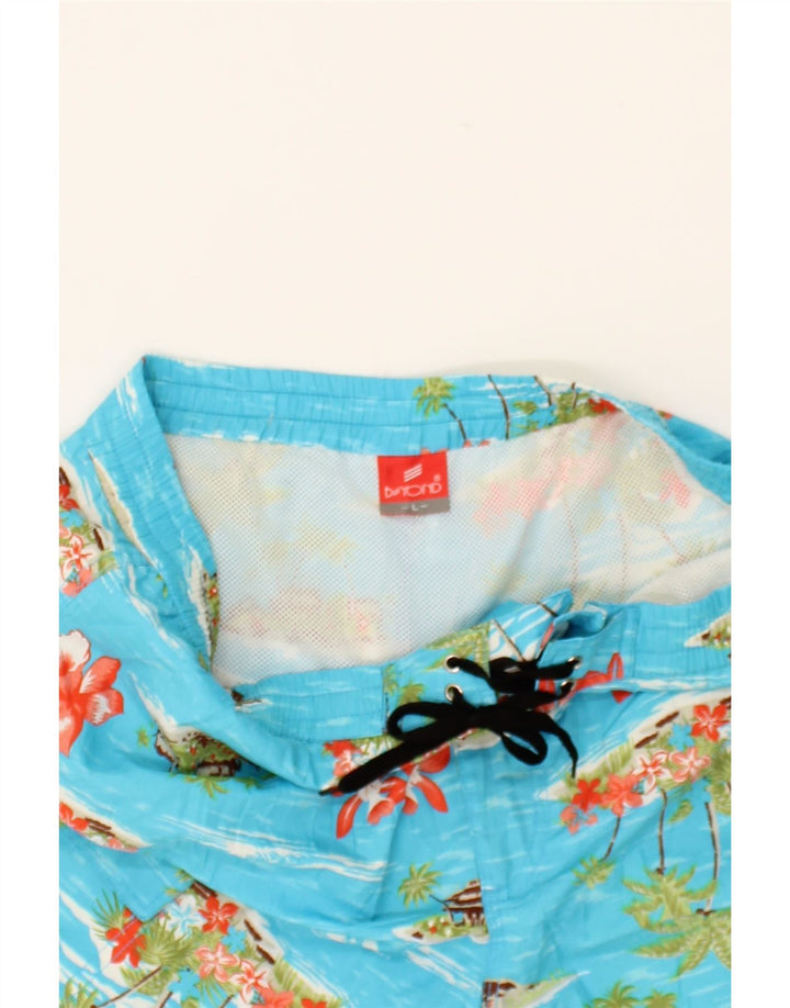 BEYOND Mens Swimming Shorts Large  Blue Polyester Vintage Beyond and Second-Hand Beyond from Messina Hembry 