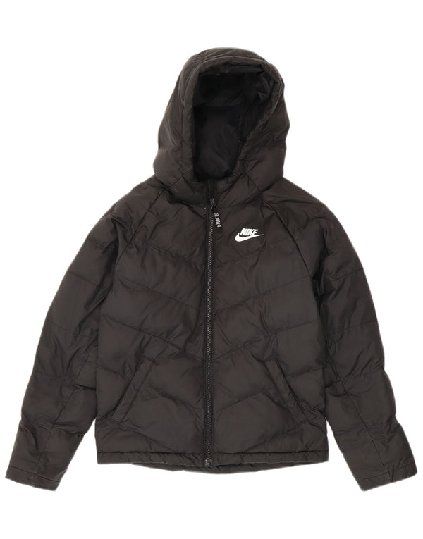 Nike drenge hættepolstret jakke 10-11 år medium sort polyester
