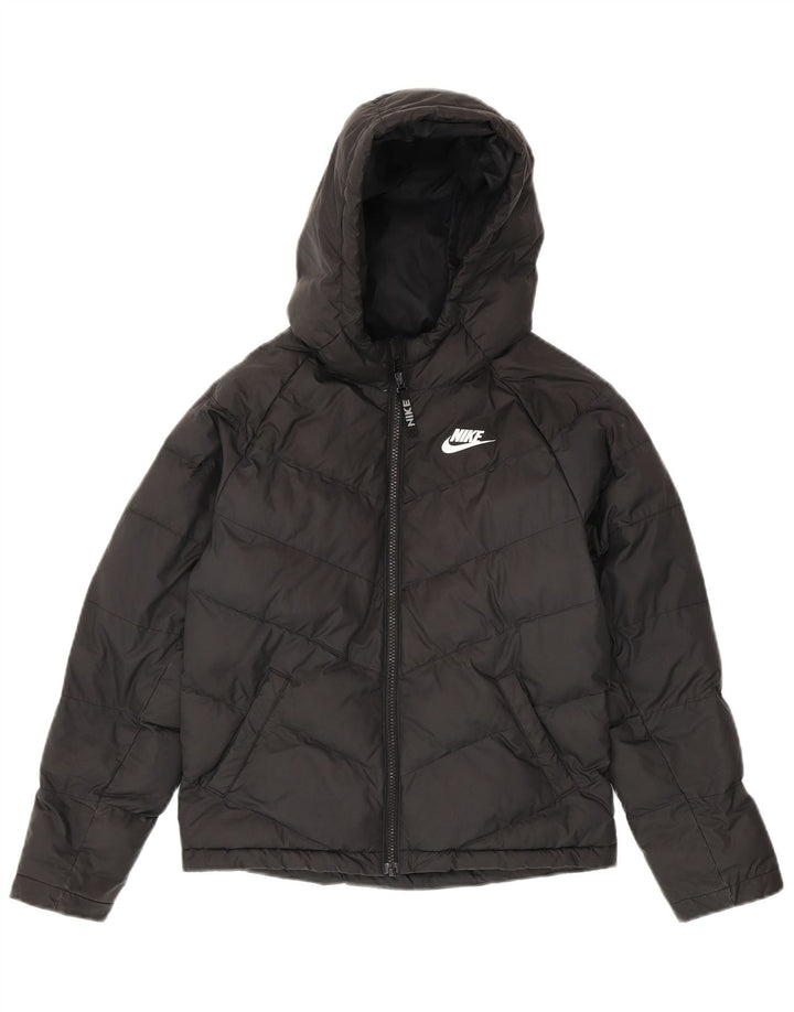 Nike drenge hættepolstret jakke 10-11 år medium sort polyester