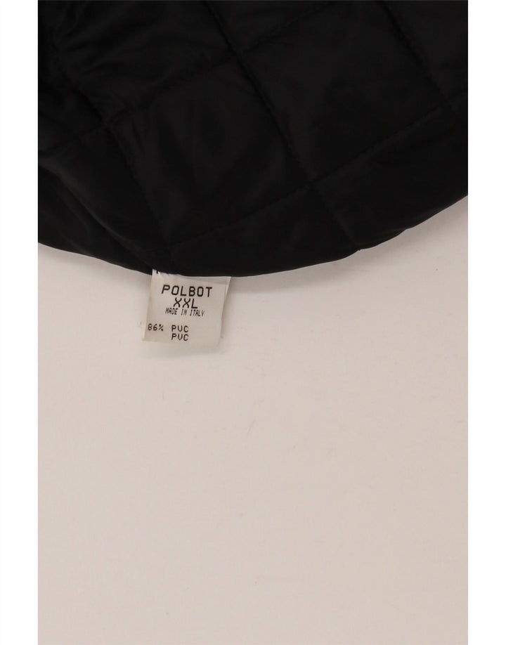 Polbot Herre Hooded Windbreaker Jacket UK 44 2XL Sort Polyvinyl