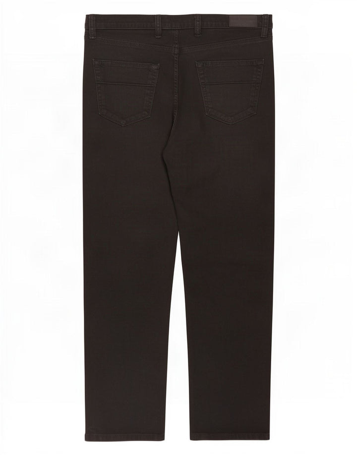 Marks & Spencer Herre Regular Straight Jeans W38 L31 Sort Bomuld