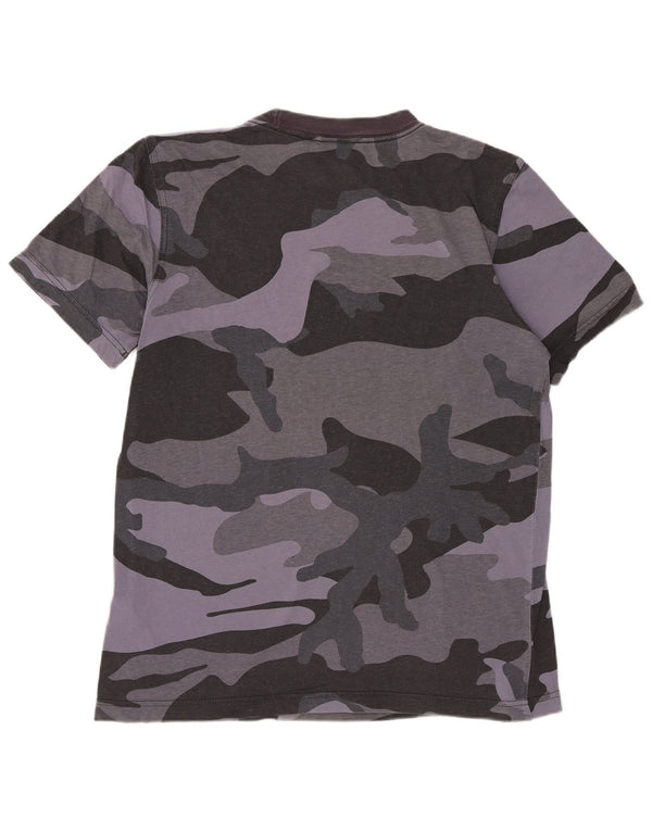 ADIDAS Grafisk T-shirt til mænd XS Grå Camouflage Bomuld