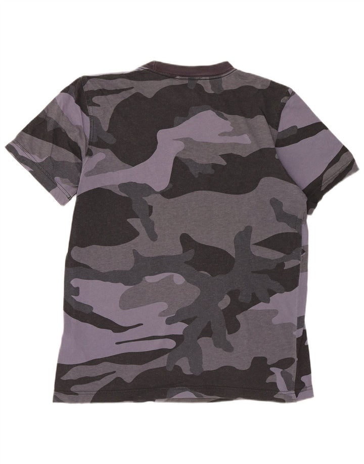 ADIDAS Grafisk T-shirt til mænd XS Grå Camouflage Bomuld