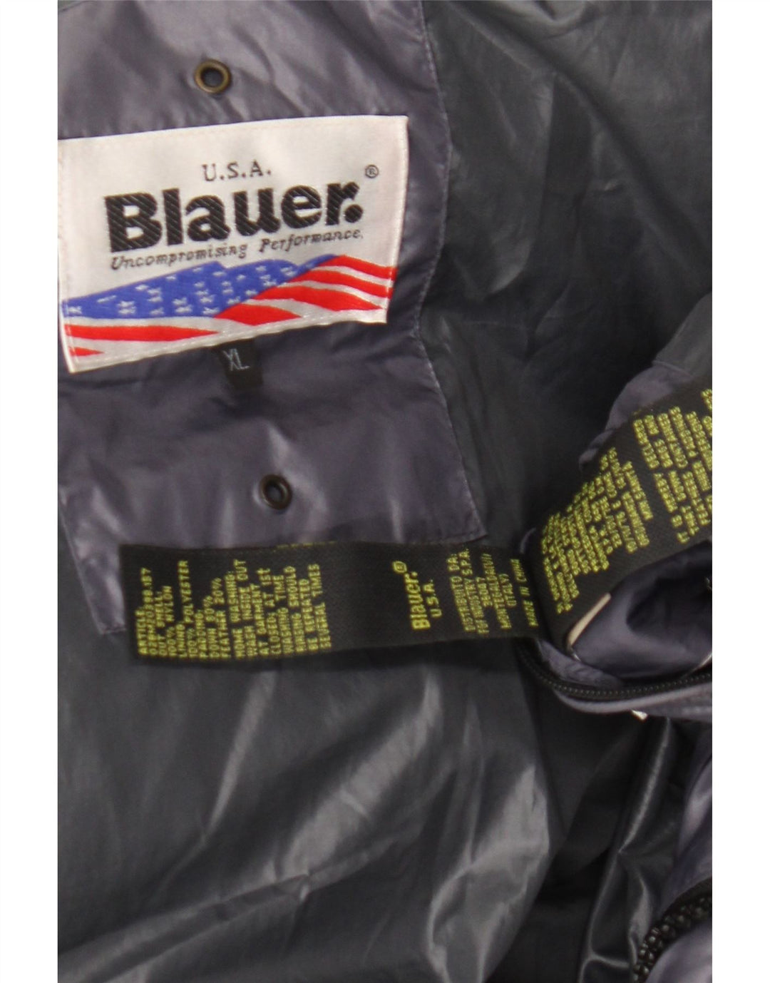 Blauer polstret jakke til kvinder UK 18 XL Lilla nylon
