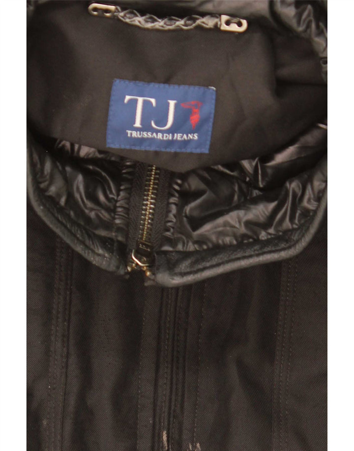 Trussardi Herre Polstret bomberjakke IT 52 XL Sort Polyester