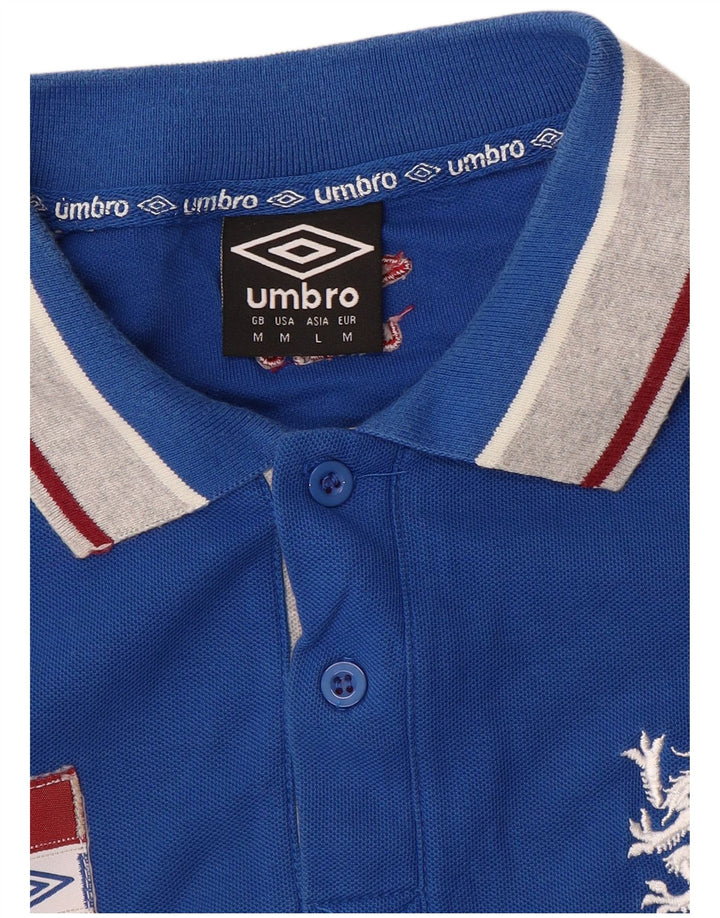 Umbro Herre Grafisk Polo Shirt Medium Blue Colourblock
