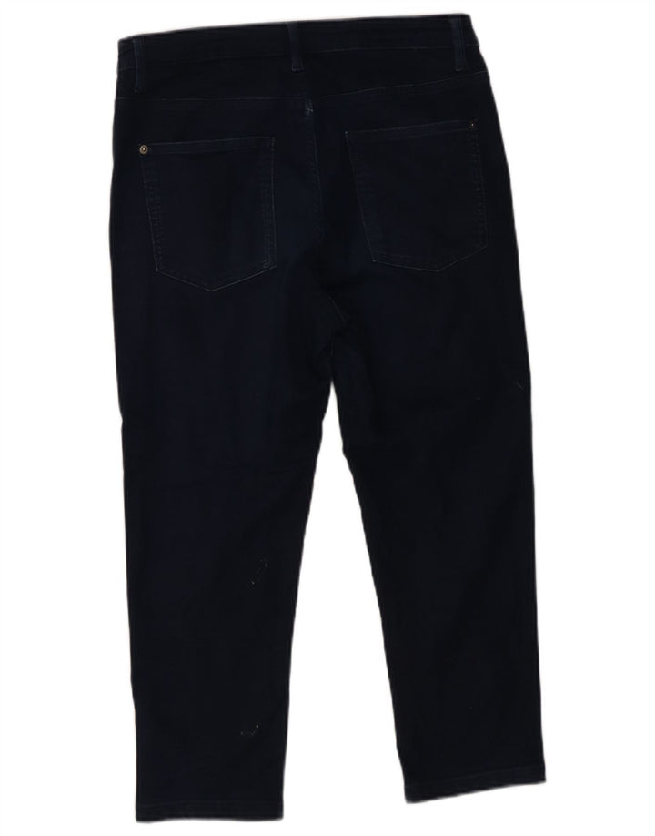 Marks & Spencer Womens Cropped Jeans UK 12 Medium W32 L21 Marineblå Bomuld