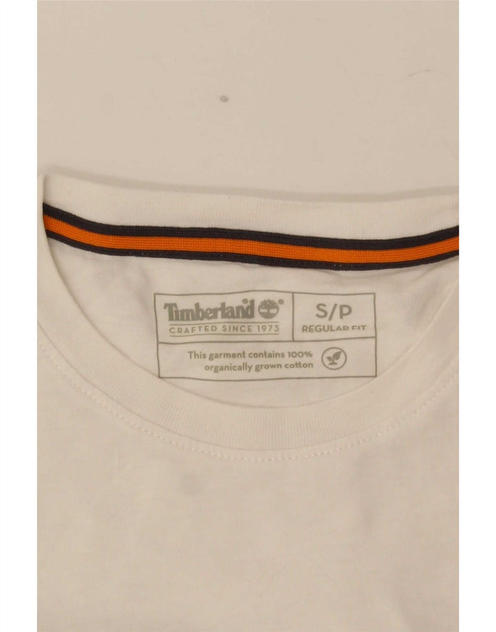 Timberland Herre Regular Fit grafisk T-shirt top lille hvid bomuld