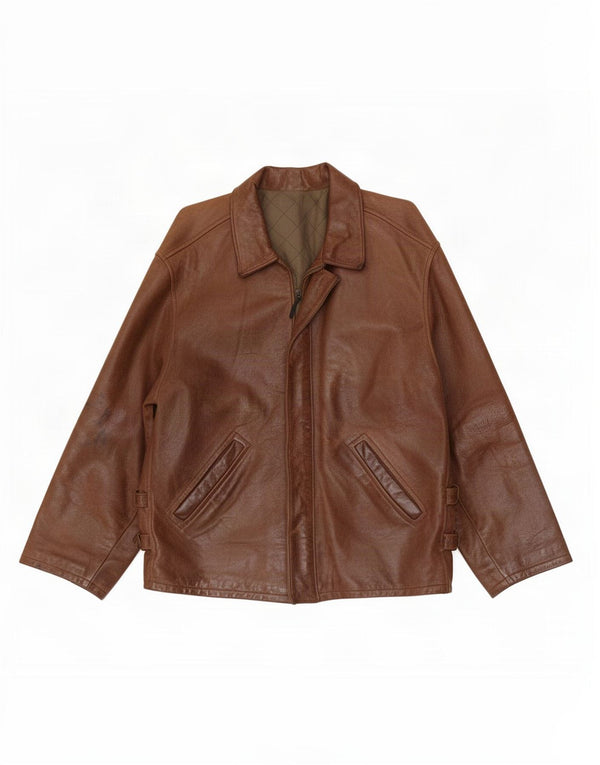 Vintage herre læderjakke UK 38 Medium Brown