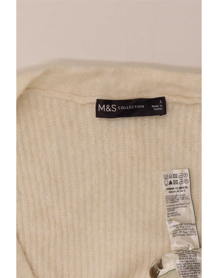 Marks & Spencer Dame oversized cardigan sweater UK 16 Large Off White