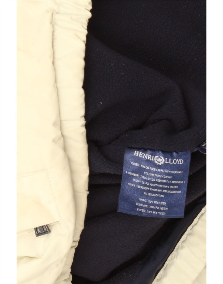 Henri Lloyd Herre Bomber Windbreaker Jacket UK 38 Medium Beige Polyester