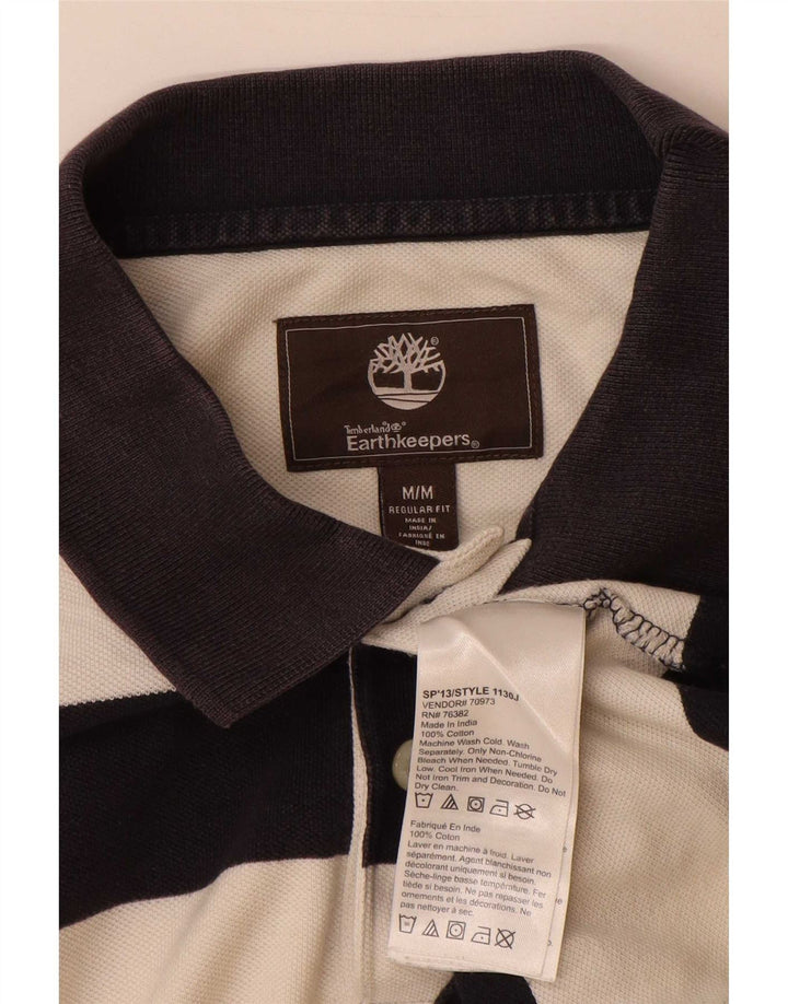 Timberland Mens Earthkeepers Regular Fit Polo Shirt Medium Hvid stribet