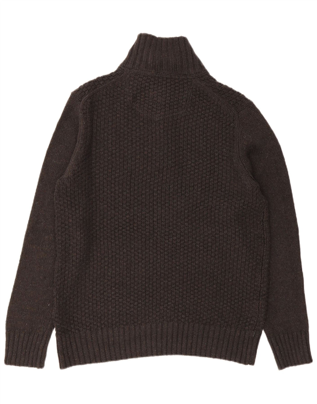 Fat Face Herre Zip Neck Jumper Sweater Stor Grå Bomuld