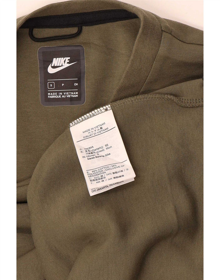 Nike Regular Fit Sweatshirt Jumper Small Khaki Bomuld