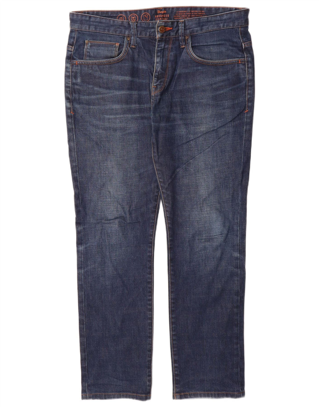 Wrangler Straight Jeans til mænd W32 L30 Marineblå