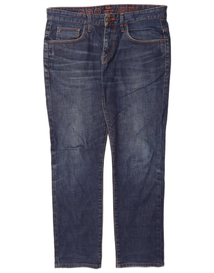 Wrangler Straight Jeans til mænd W32 L30 Marineblå