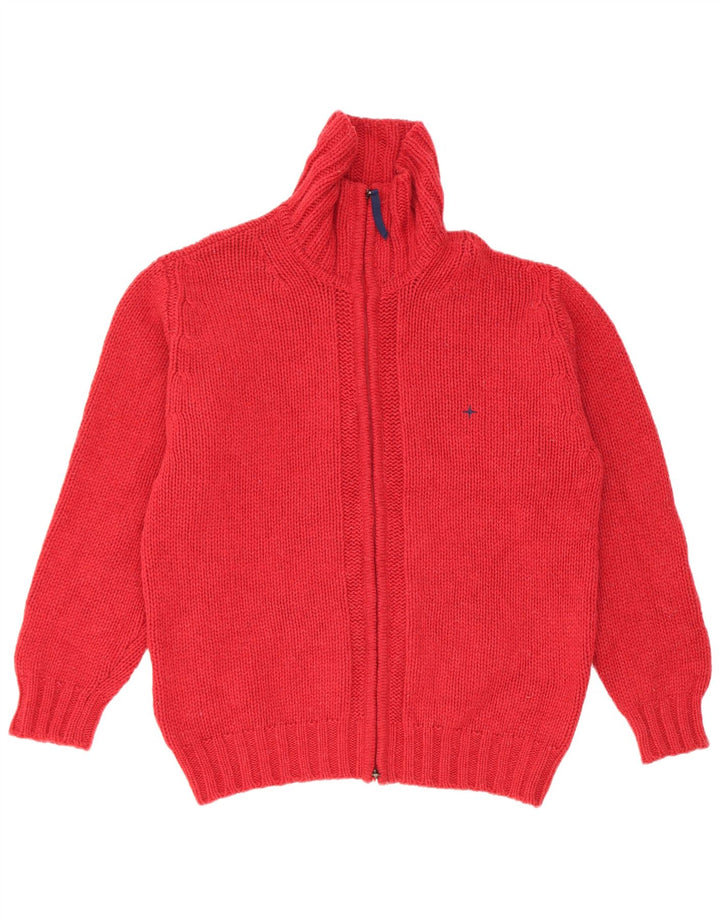 White Sails Herre Cardigan Sweater Large Red Virgin Wool