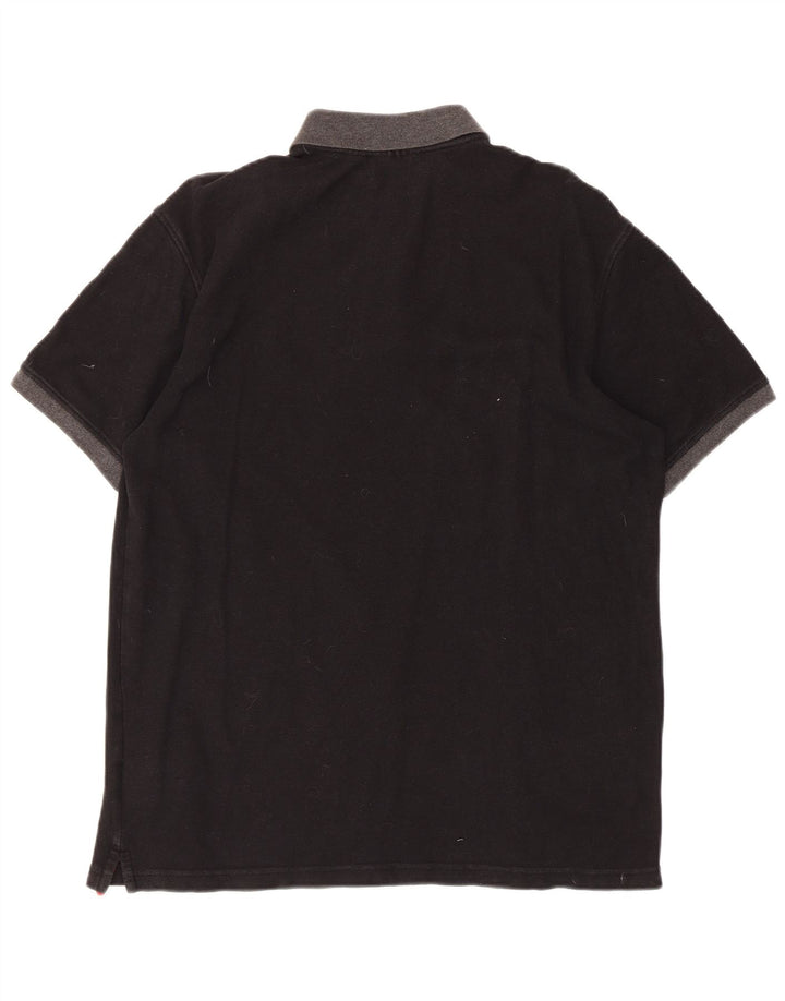 Fila Herre poloshirt Medium Sort Bomuld