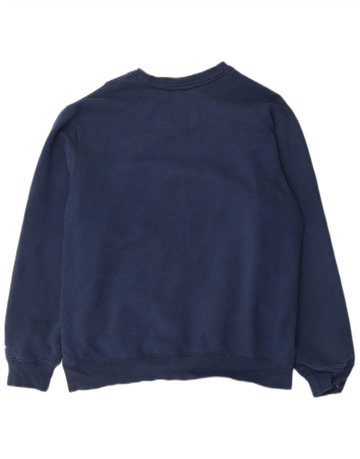 Adidas grafisk sweatshirt til mænd, stor marineblå bomuld