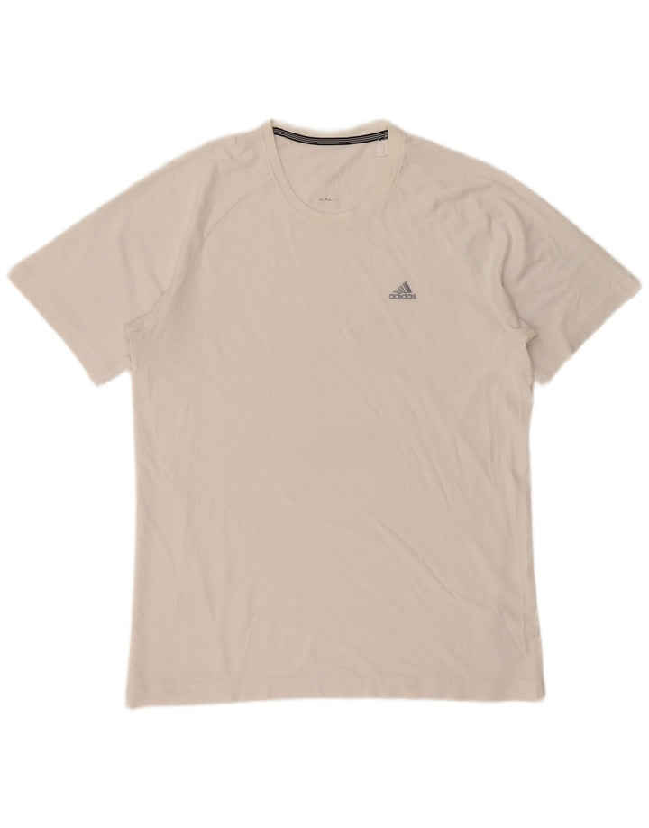 Adidas Herre Clima 365 T-Shirt Top Medium Hvid Bomuld