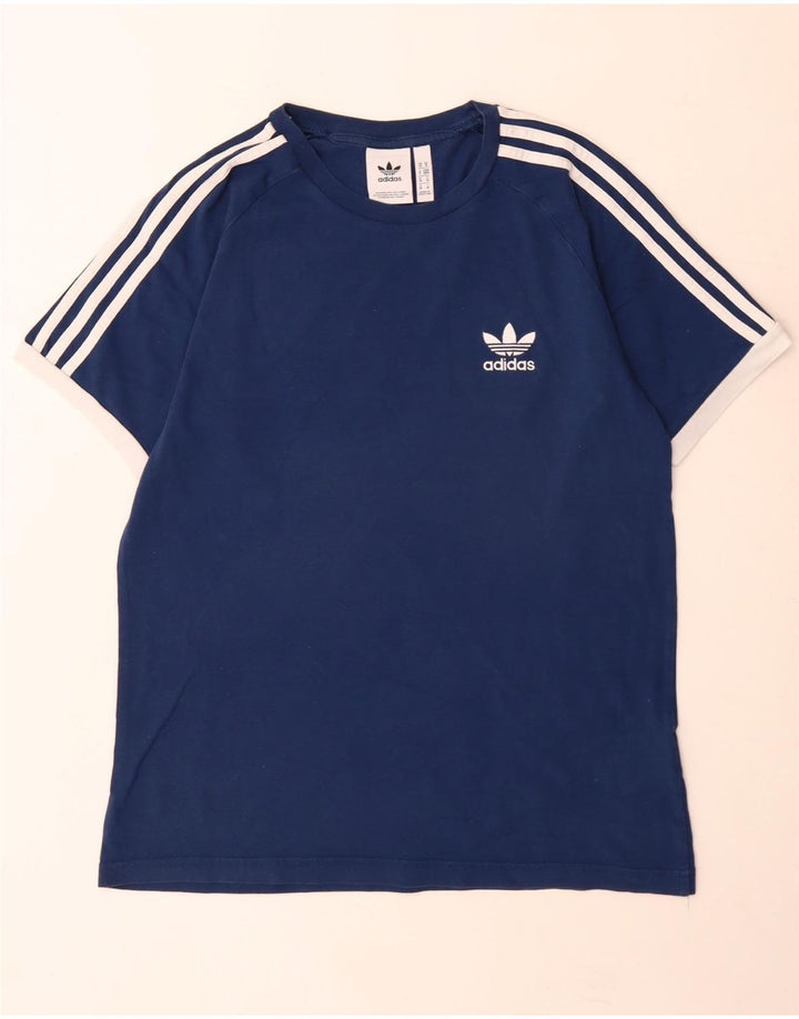 Adidas herre T-shirt top mellem marineblå bomuld