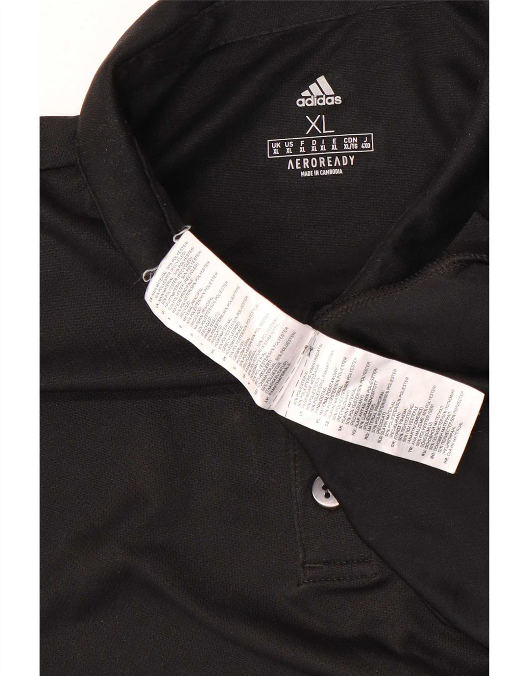 Adidas Aeroready Polo Shirt til mænd XL Sort Polyester