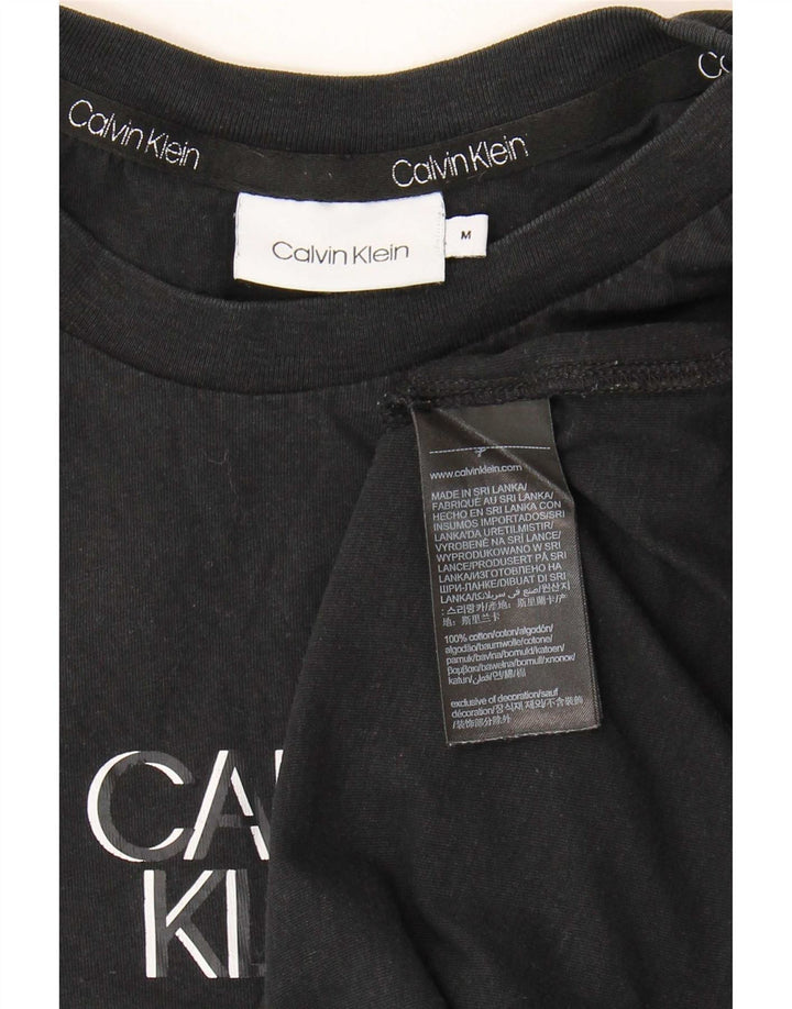 Calvin Klein Herre grafisk T-shirt Top Medium Sort Bomuld