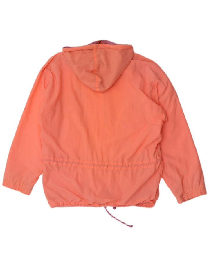 Diadora Dame Oversized grafisk regnjakke med hætte UK 14 Medium Pink