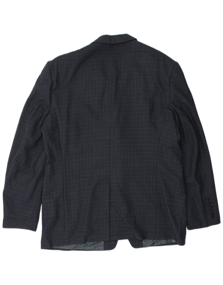 Paul Smith Herre 3-knaps blazerjakke UK 40 Stor marineblå Gingham Wool