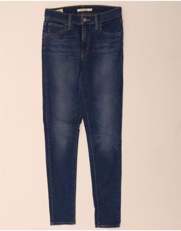 LEVI'S Dame 720 Skinny Jeans W26 L28 Blå Bomuld