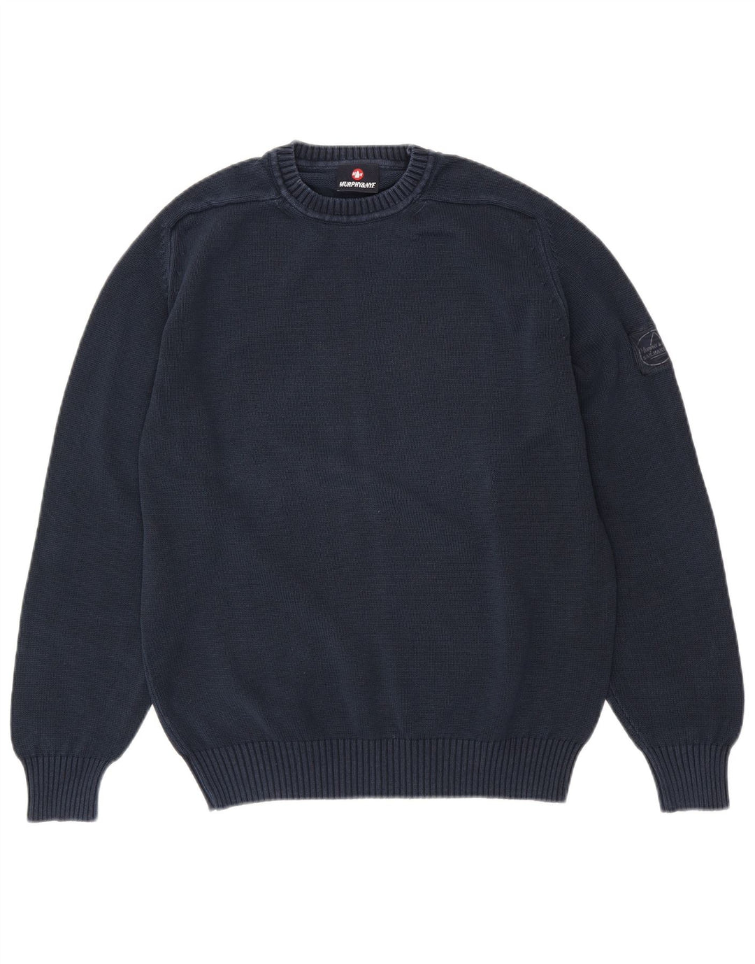 MURPHY & NYE Herre Sailmakers Crew Neck Jumper Sweater Medium Navy Blue