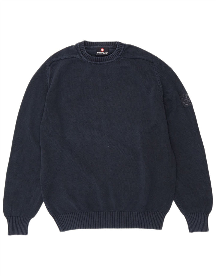 MURPHY & NYE Herre Sailmakers Crew Neck Jumper Sweater Medium Navy Blue