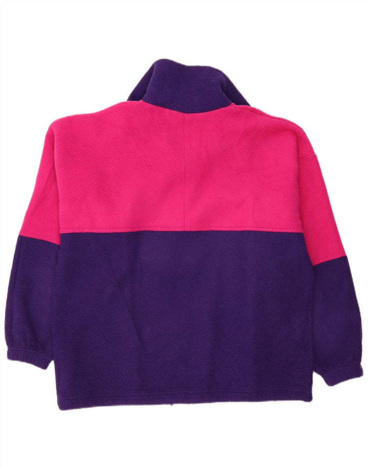 ALEXANDER Fleece Jumper med lynlås til mænd XL Lilla Colourblock Polyester