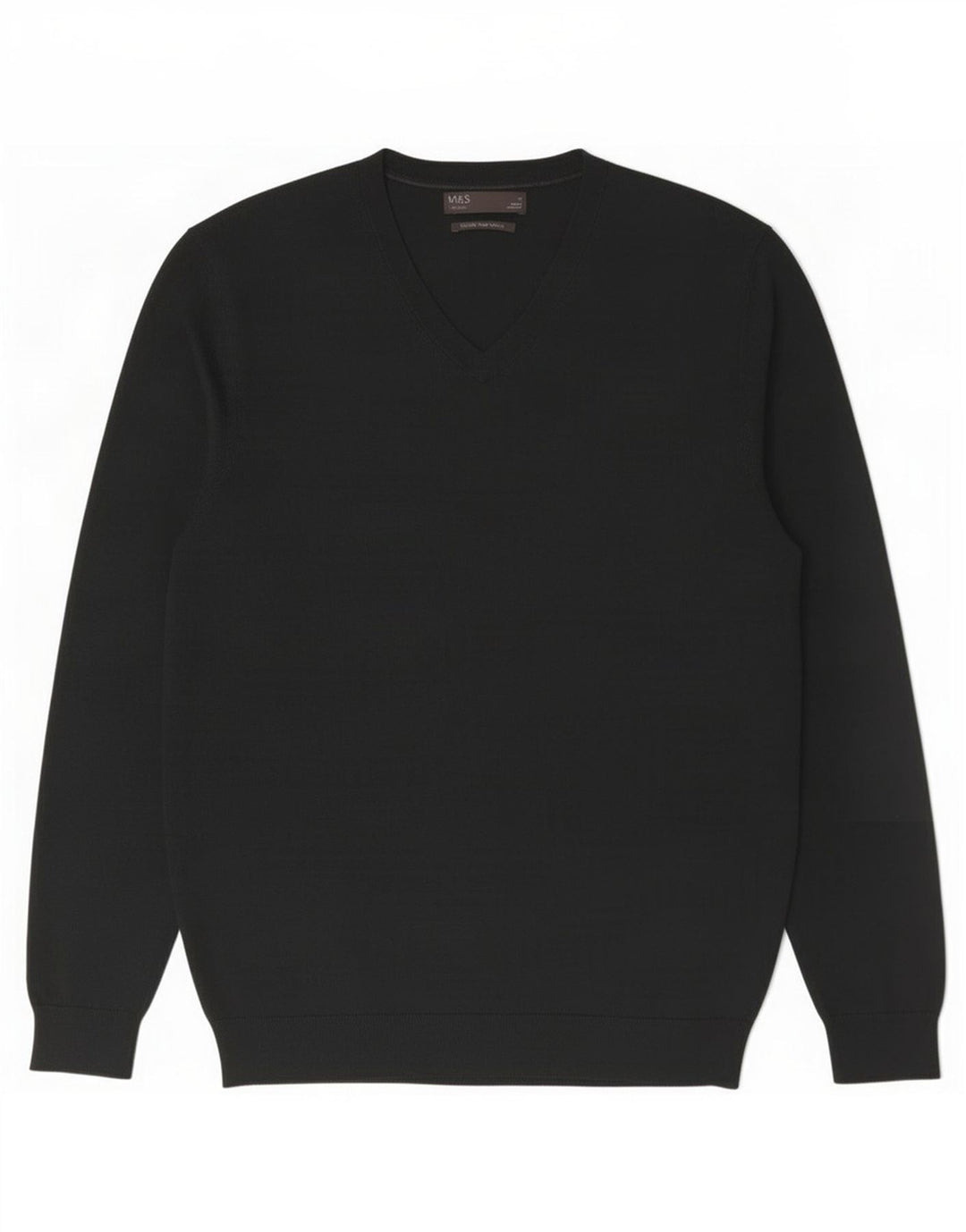 Marks & Spencer Herre V-hals sweater Medium Grøn Merinould