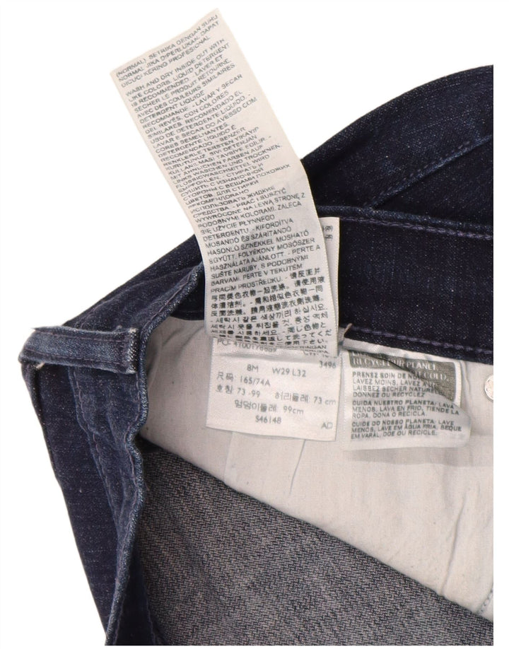 LEVI'S Lige jeans til kvinder US 8 Medium W29 L32 Marineblå Bomuld