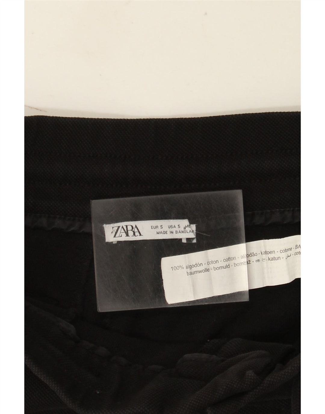 Zara Herre Cargo Shorts Små W30 Sort Bomuld