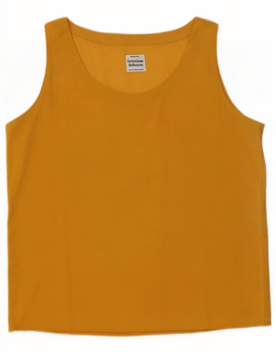Benetton Dame ærmeløs bluse Top IT 42 Medium Gul