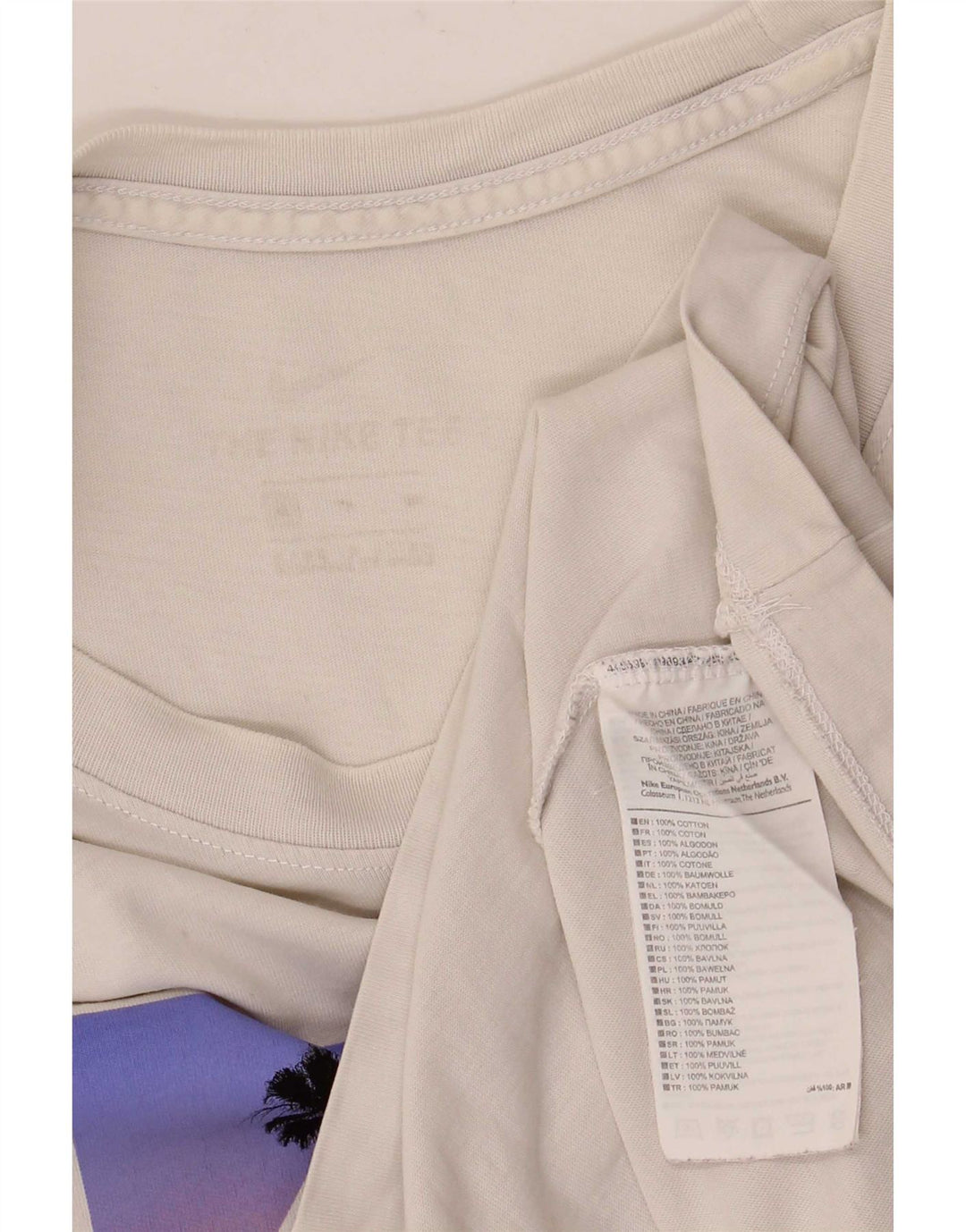 Nike grafisk T-shirt top til mænd, stor hvid bomuld