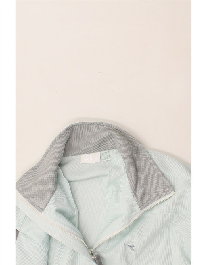 DIADORA Womens Tracksuit Top Jacket UK 12 Medium Blue Colourblock Vintage Diadora and Second-Hand Diadora from Messina Hembry 
