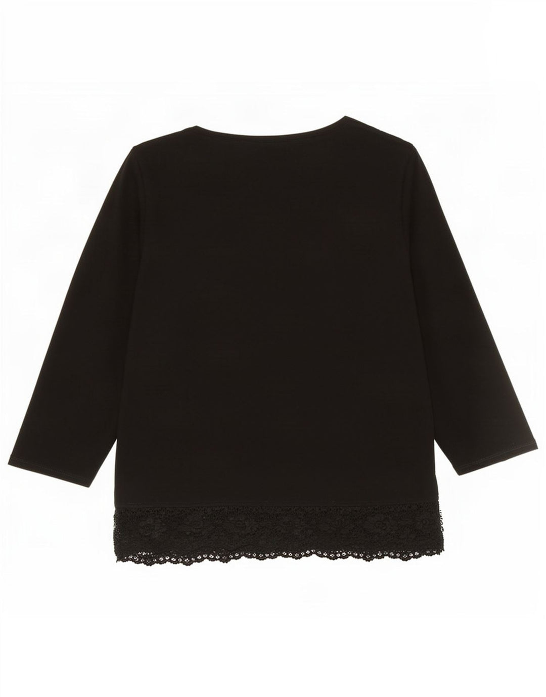 Marks & Spencer skjortebluse med 3/4 ærmer til kvinder UK 14 Medium Sort viskose