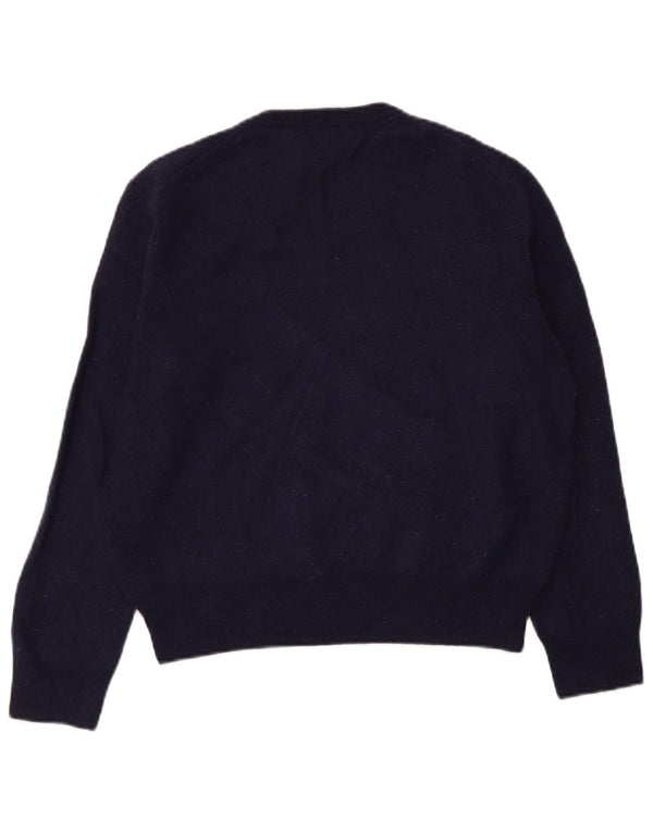 Polo Ralph Lauren Dame Crew Neck Jumper Sweater UK 14 Large Navy Blue