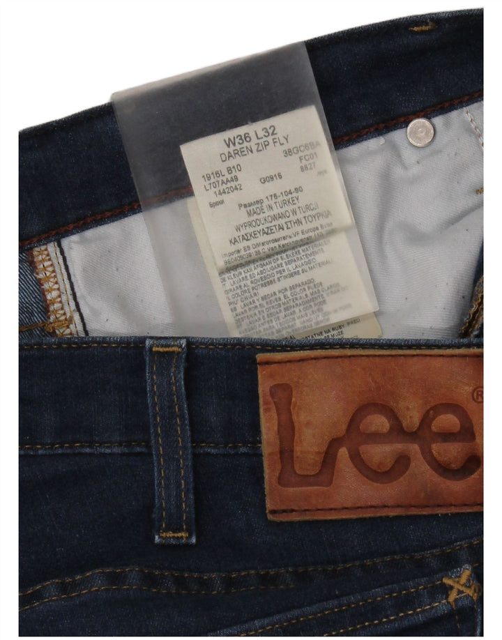 Lee Dame Daren Zip Fly Straight Cropped Jeans W36 L26 Blå Bomuld