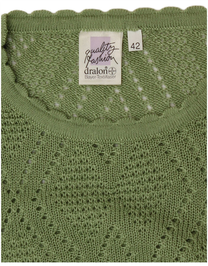 Bayer Dame sweater med rund hals EU 42 Stor grøn akryl