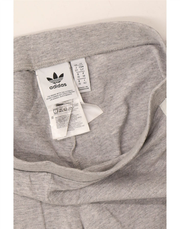 ADIDAS Womens Leggings UK 10 Small  Grey Cotton Vintage Adidas and Second-Hand Adidas from Messina Hembry 