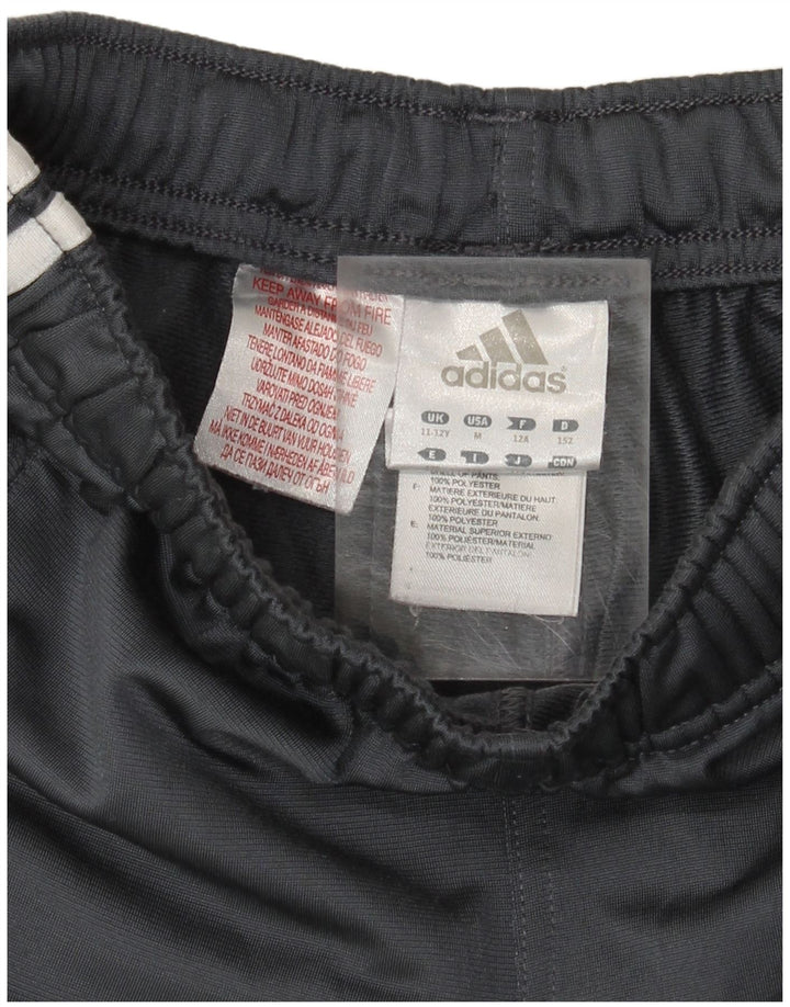 Adidas Drenge Træningsdragt Bukser Joggers 11-12 År Grå Polyester