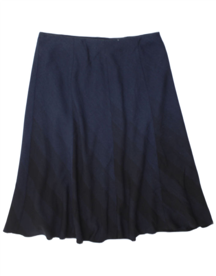 Marks & Spencer Dame A-Line nederdel UK 16 Large W34 Navy Blue Check