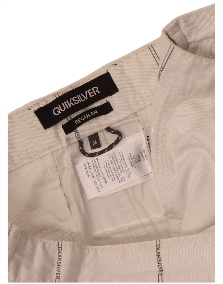 Quiksilver Herre Regular Chino Shorts W36 Large White Ternet Bomuld