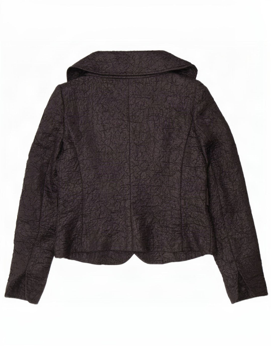 Max Mara Dame Crop Open Blazer Jacket UK 12 Medium Sort Polyester